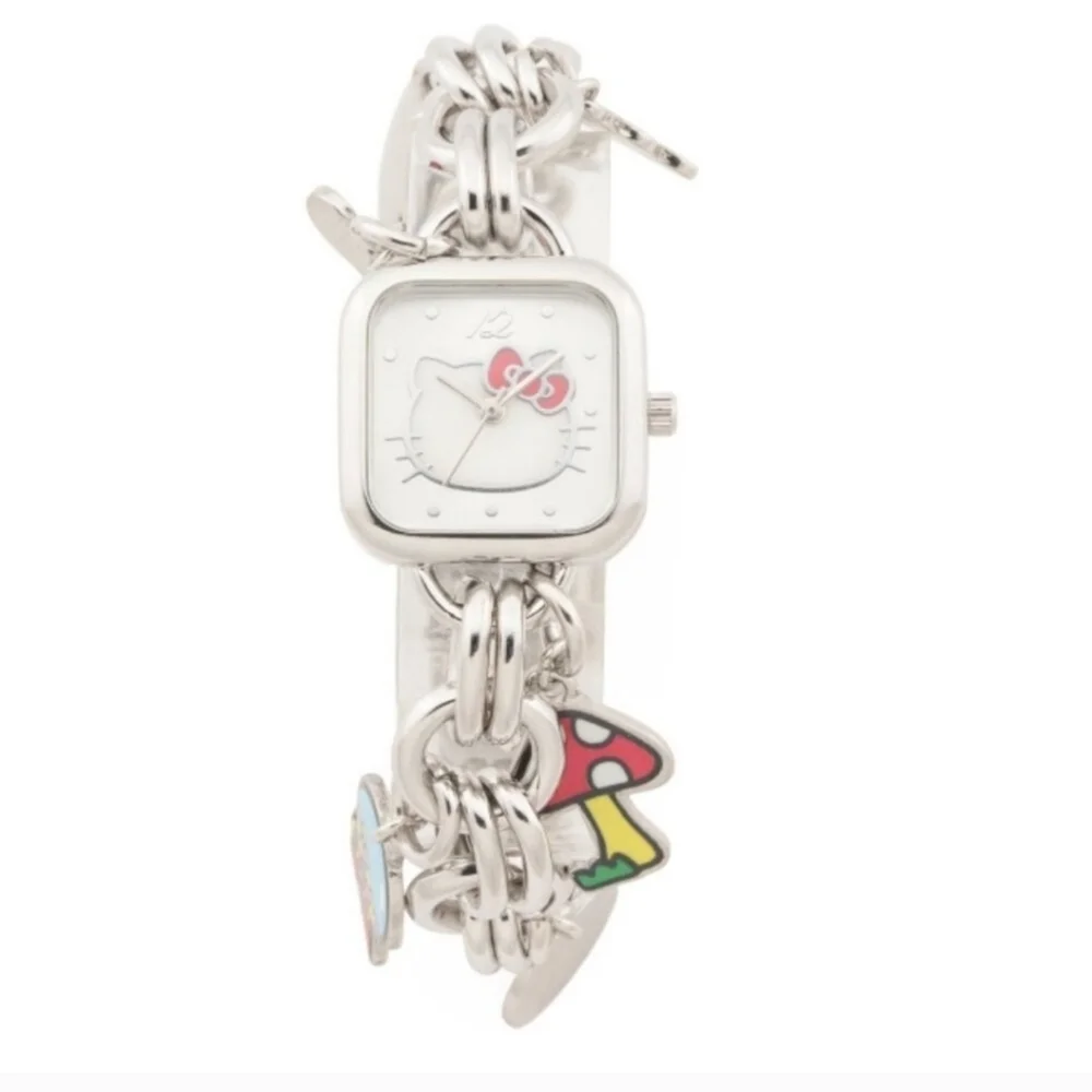 ❤️▪️HELLO KITTY▪️ by Sanrio  Silver Multi Hello Kitty Charm Bracelet Watch ✨️